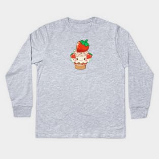 Cutie Cake Cup Kids Long Sleeve T-Shirt